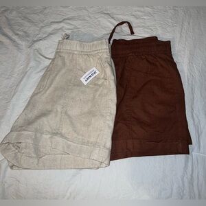NEW, Old Navy Linen Blend Shorts  MEDIUM
